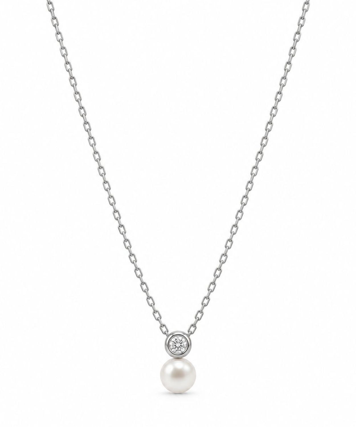 Naszyjnik Nomination Italy Pearls Loop z perłą typu shell i srebrną kropką.jpg